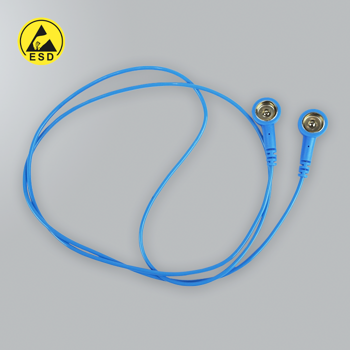 1M ESD Grounding Cord (Earth Lead) - Stud to Stud 10mm 1M ESD Grounding Cord (Earth Lead) - Stud to Stud 10mm